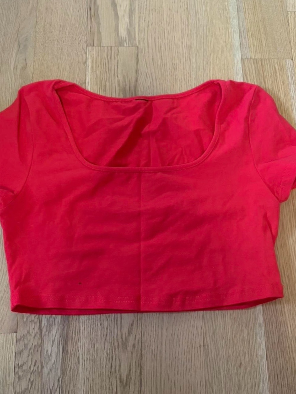 Red crop top
